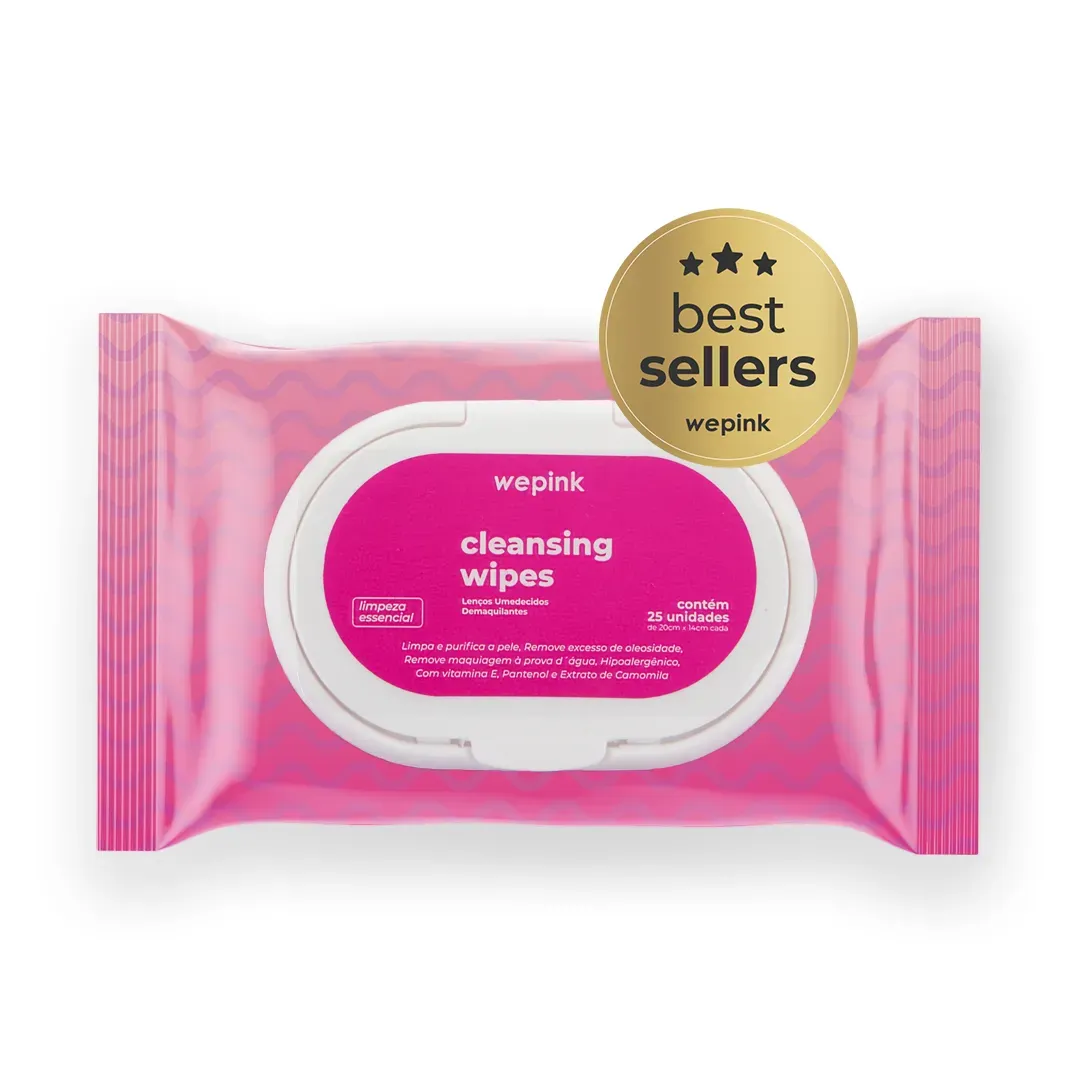 Cleansing Wipes Lenço Umedecido Demaquilante 25&nbsp;un.&nbsp;- Wepink